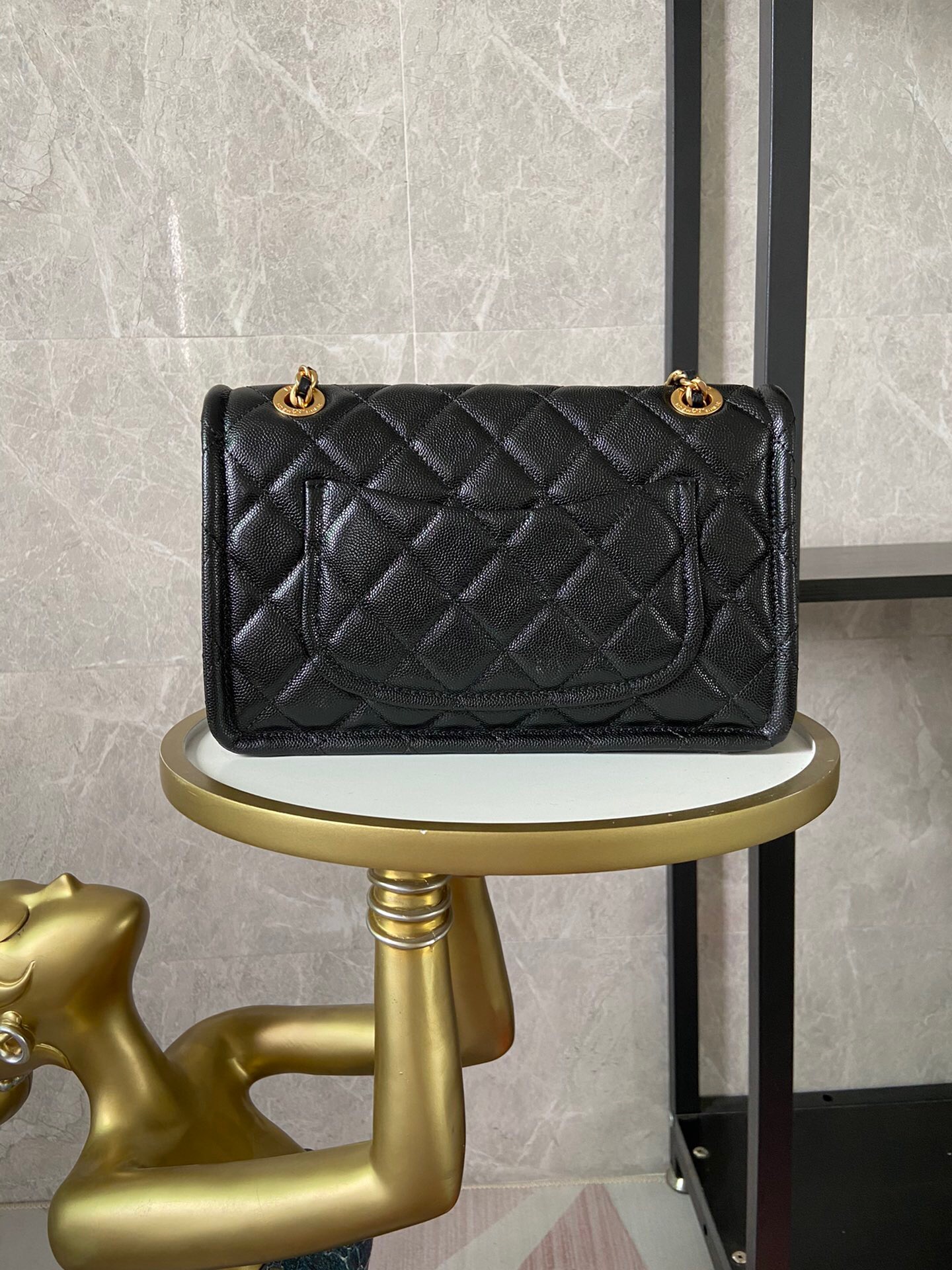 Chanel flap bag Grained Calfskin AS2357 black