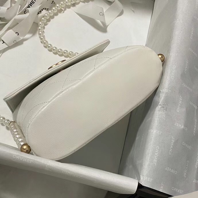 Chanel small hobo bag AS2503 white