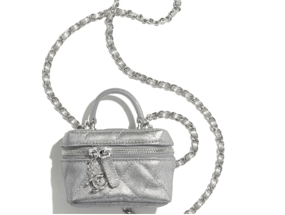 chanel small vanity with chain AP2194 Silver