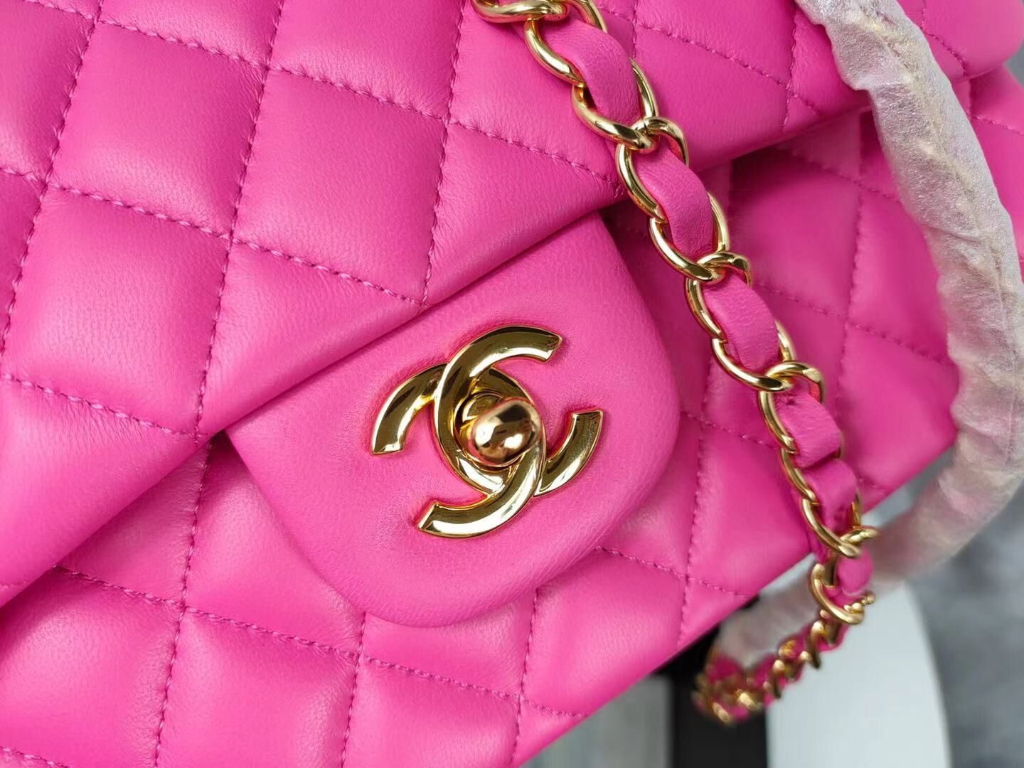 Chanel Flap Shoulder Bag Original Sheepskin leather A1112 Rose