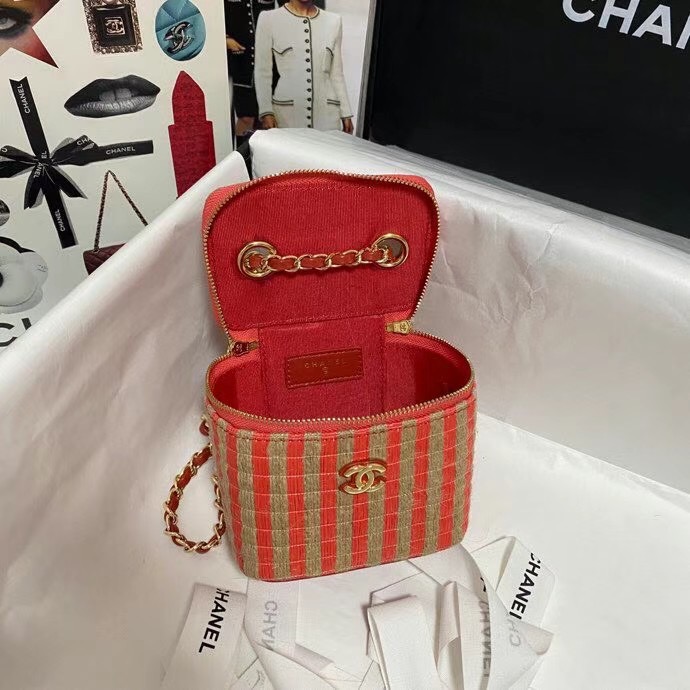 Chanel Weave Shoulder Bag AP1998 red