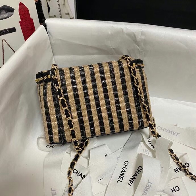 Chanel Weave Shoulder Bag AP1999 black