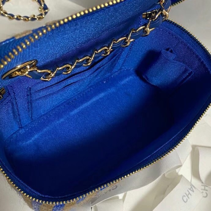 Chanel Weave Shoulder Bag AP1999 blue