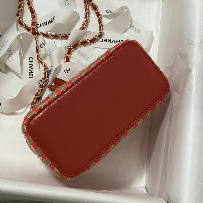 Chanel Weave Shoulder Bag AP1999 red