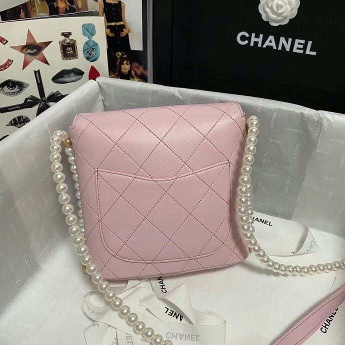 Chanel small hobo bag AS2503 light pink