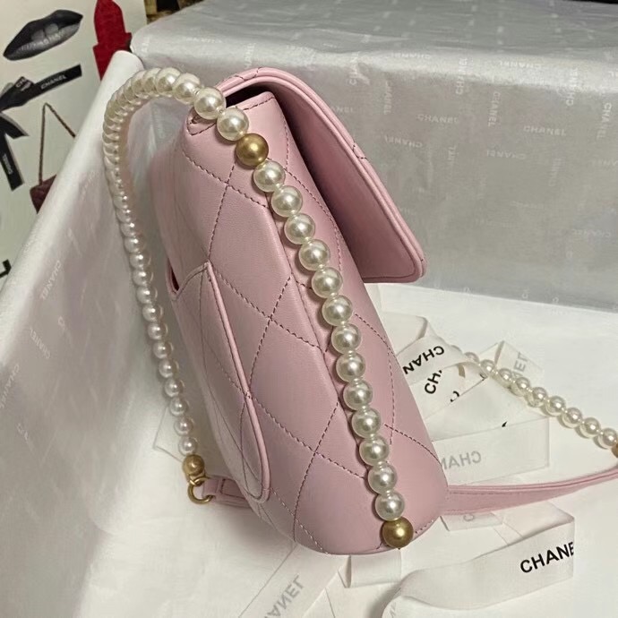 Chanel small hobo bag AS2503 light pink