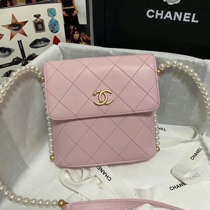 Chanel small hobo bag AS2503 light pink