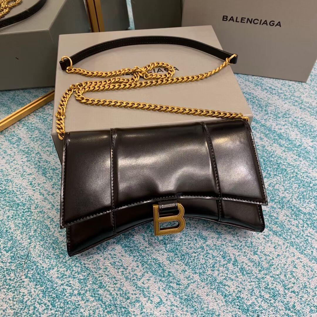 Balenciaga HOURGLASS CHAIN BAG B164497 black