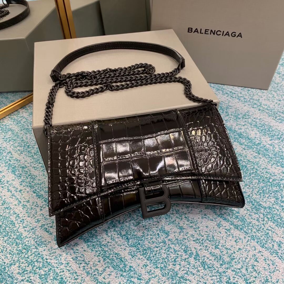 Balenciaga HOURGLASS CHAIN BAG B164497 black