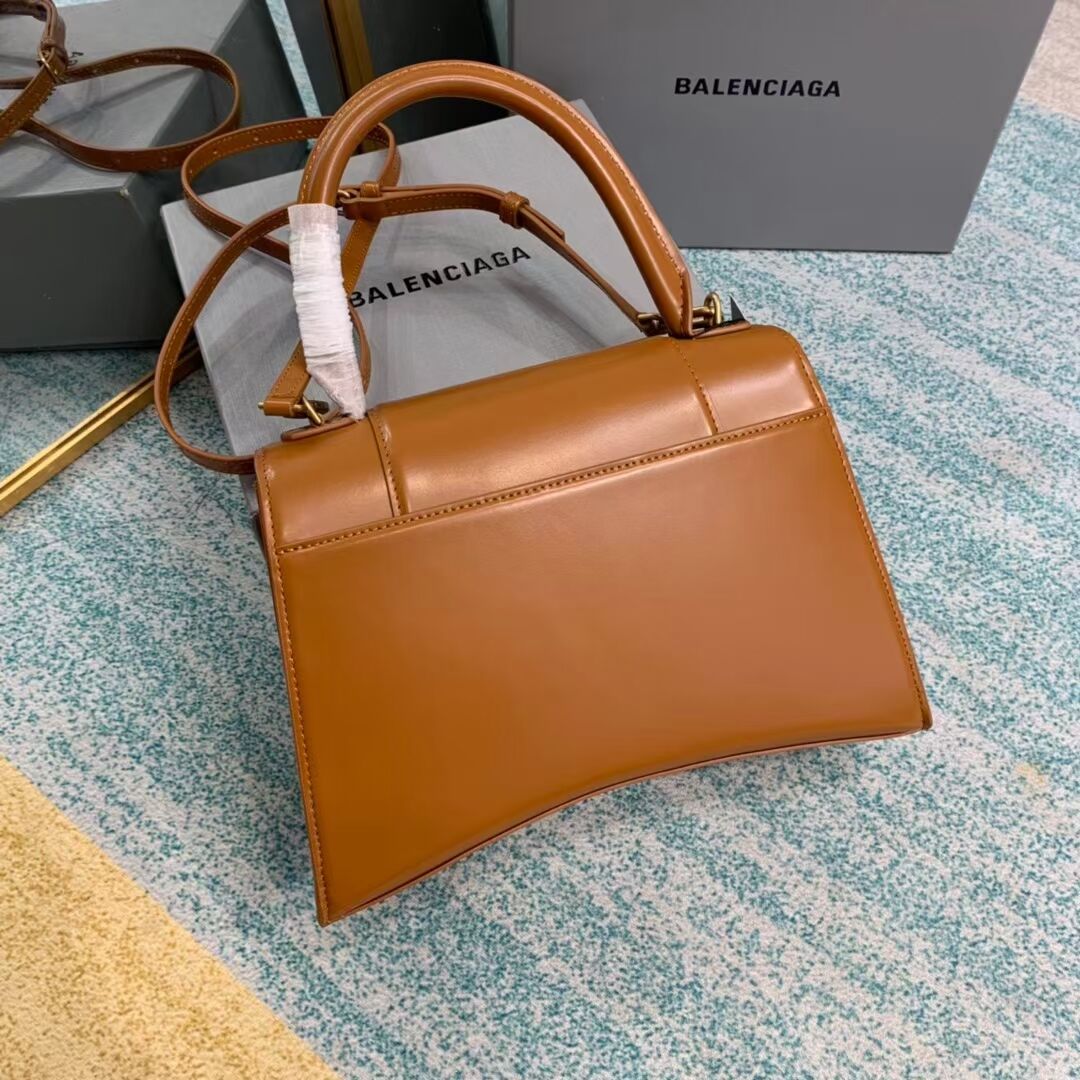 Balenciaga HOURGLASS MEDIUM TOP HANDLE BAG B108892 brown