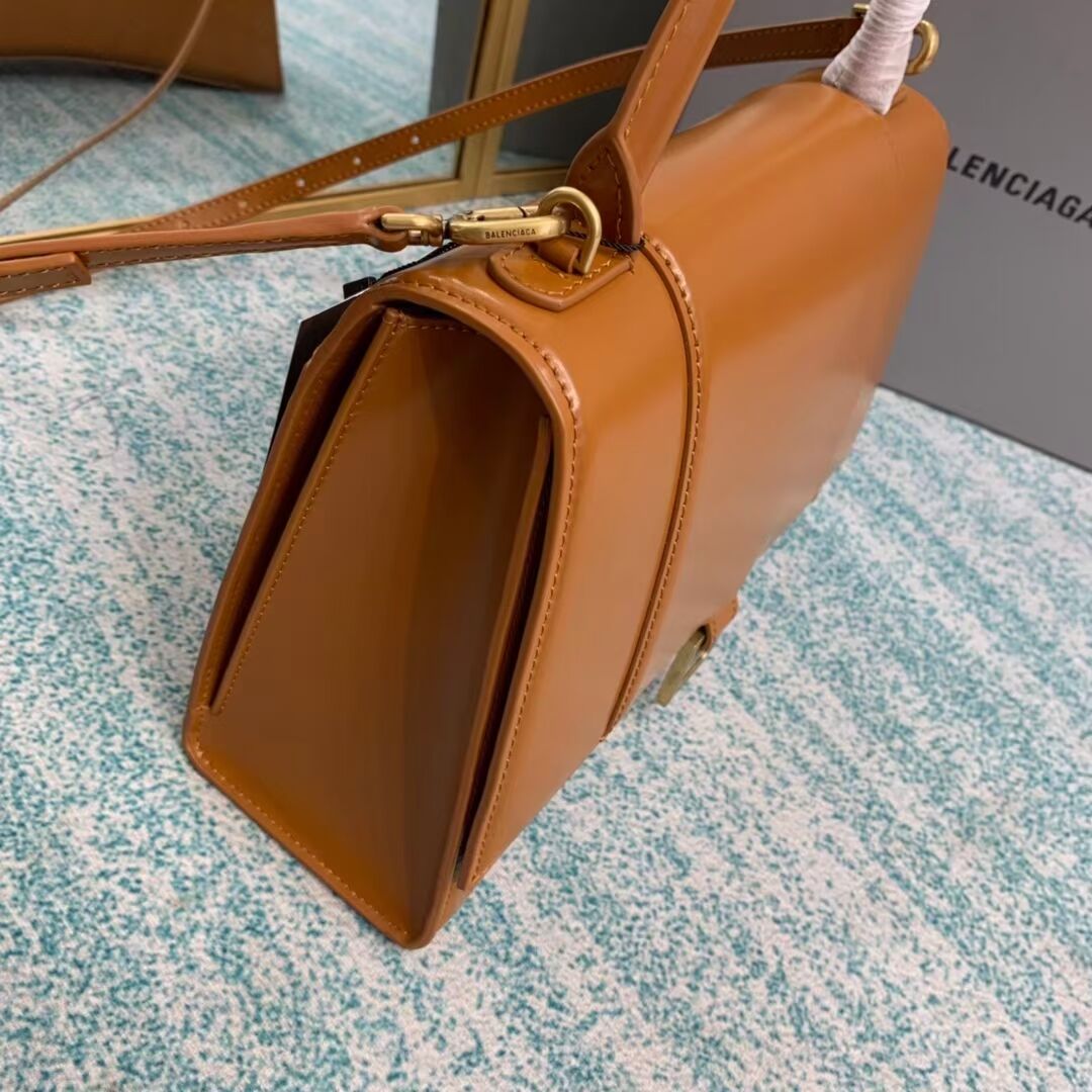 Balenciaga HOURGLASS MEDIUM TOP HANDLE BAG B108892 brown