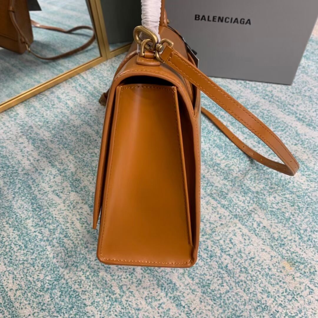 Balenciaga HOURGLASS MEDIUM TOP HANDLE BAG B108892 brown