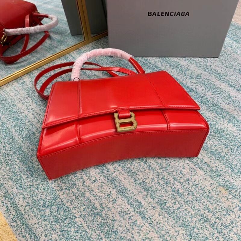 Balenciaga HOURGLASS MEDIUM TOP HANDLE BAG B108892 red