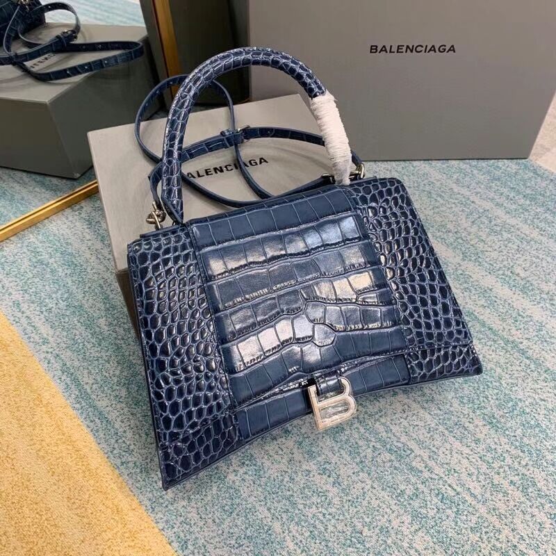 Balenciaga HOURGLASS MEDIUM TOP HANDLE BAG B108892E blue