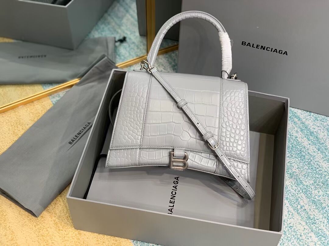 Balenciaga HOURGLASS MEDIUM TOP HANDLE BAG B108892E grey