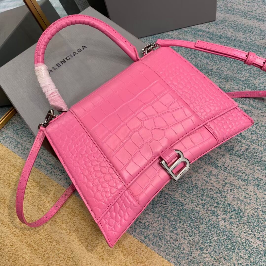 Balenciaga HOURGLASS MEDIUM TOP HANDLE BAG B108892E pink