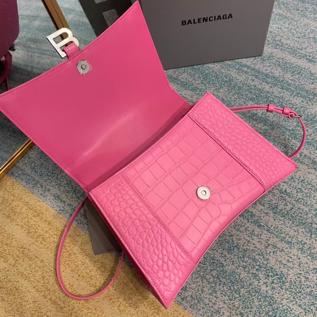 Balenciaga HOURGLASS MEDIUM TOP HANDLE BAG B108892E pink