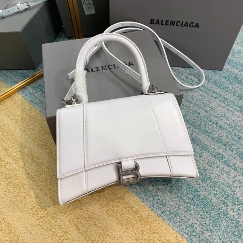 Balenciaga HOURGLASS SMALL TOP HANDLE BAG B108895-1 white