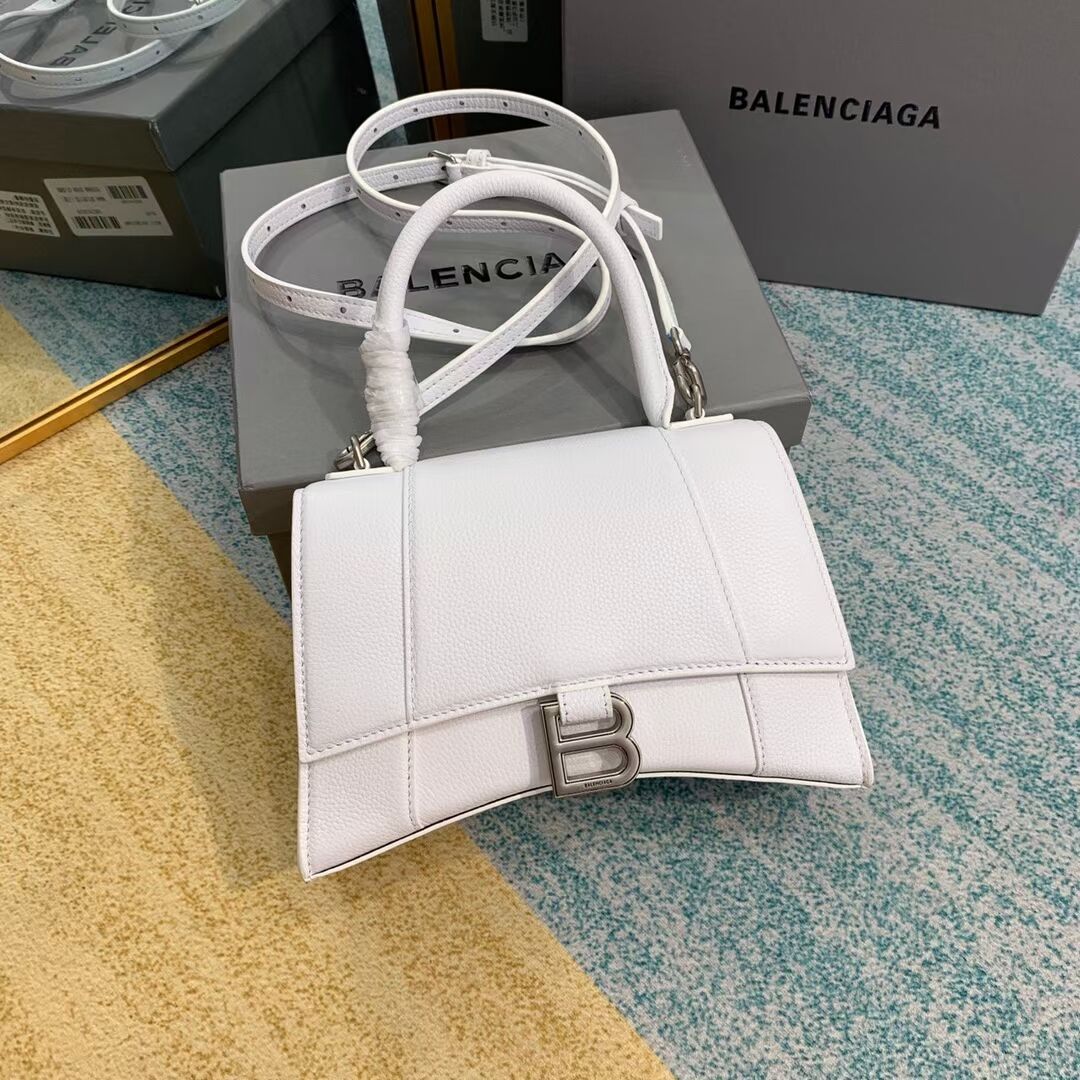 Balenciaga HOURGLASS SMALL TOP HANDLE BAG B108895 white
