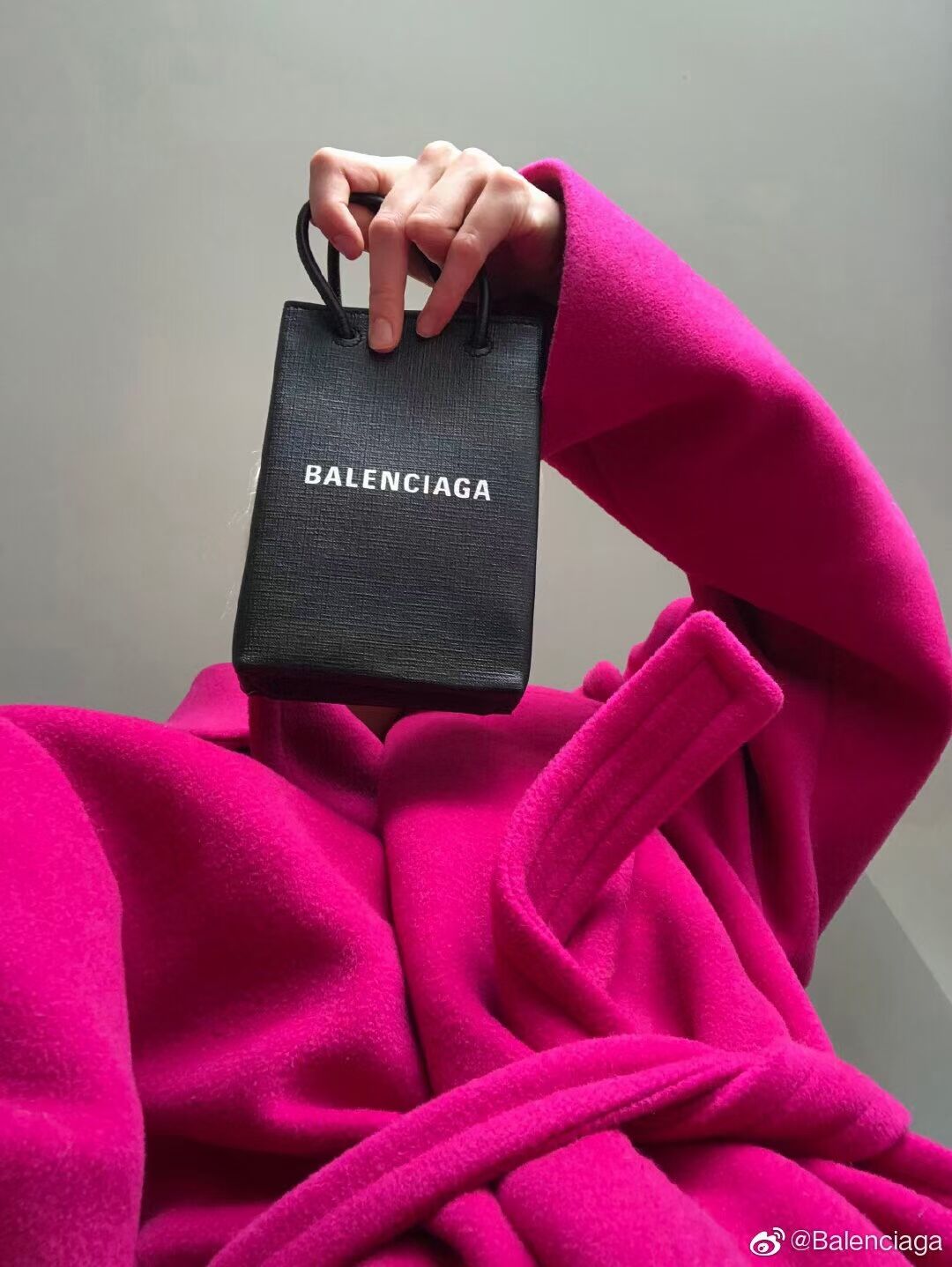 Balenciaga Original Leather Mini Shopper Bag B152865 black