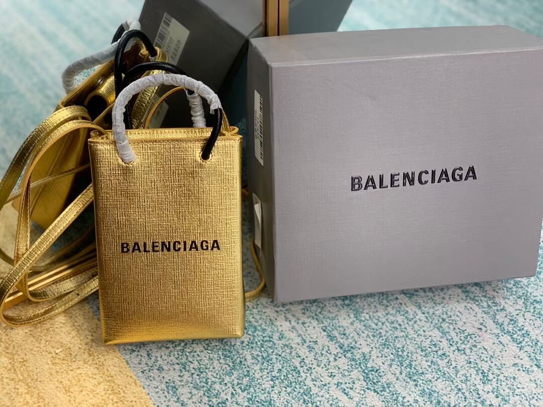 Balenciaga Original Leather Mini Shopper Bag B152865 gold