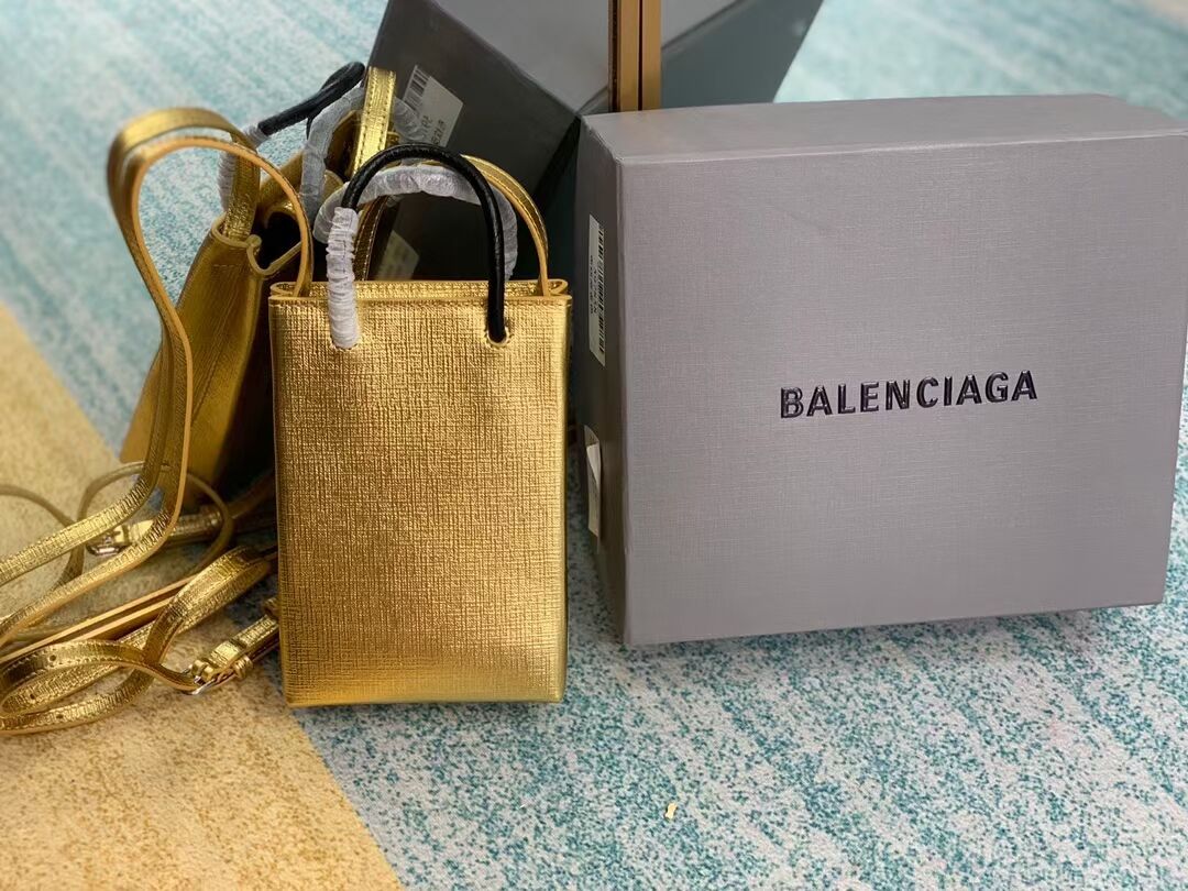 Balenciaga Original Leather Mini Shopper Bag B152865 gold
