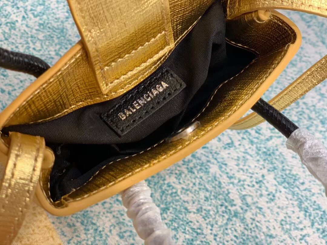 Balenciaga Original Leather Mini Shopper Bag B152865 gold