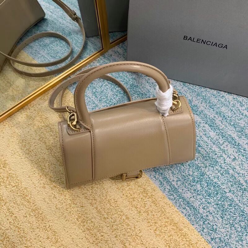 Balenciaga HOURGLASS SMALL TOP HANDLE BAG B108895-1 apricot