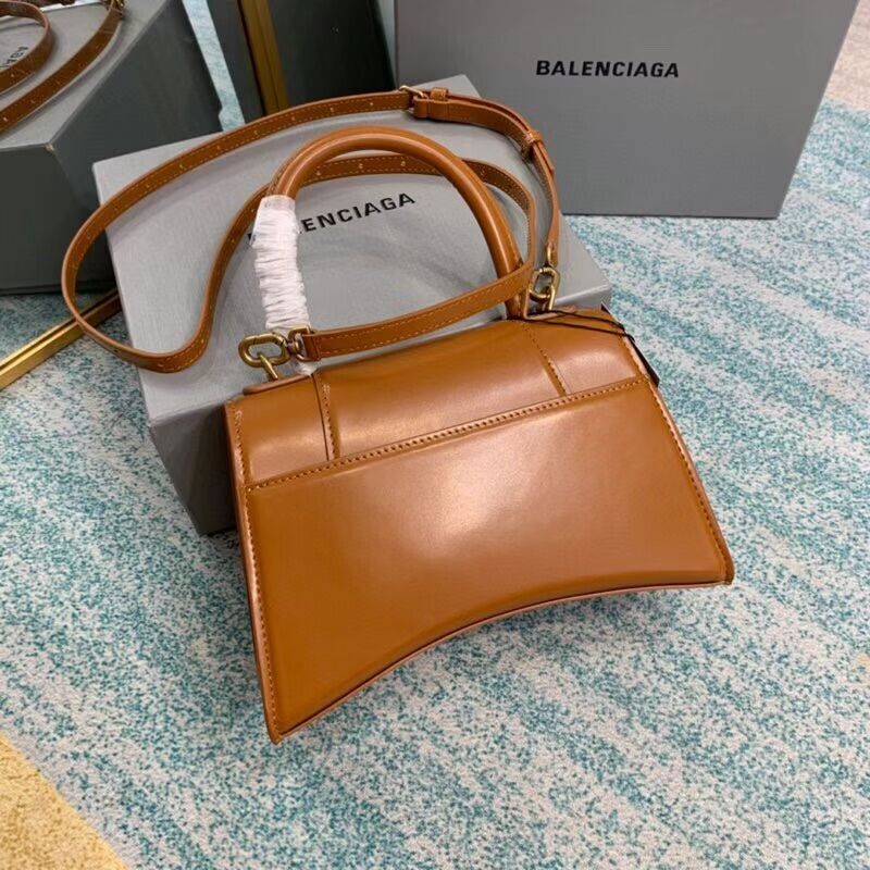 Balenciaga HOURGLASS SMALL TOP HANDLE BAG B108895-1 brown