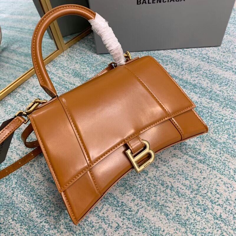 Balenciaga HOURGLASS SMALL TOP HANDLE BAG B108895-1 brown