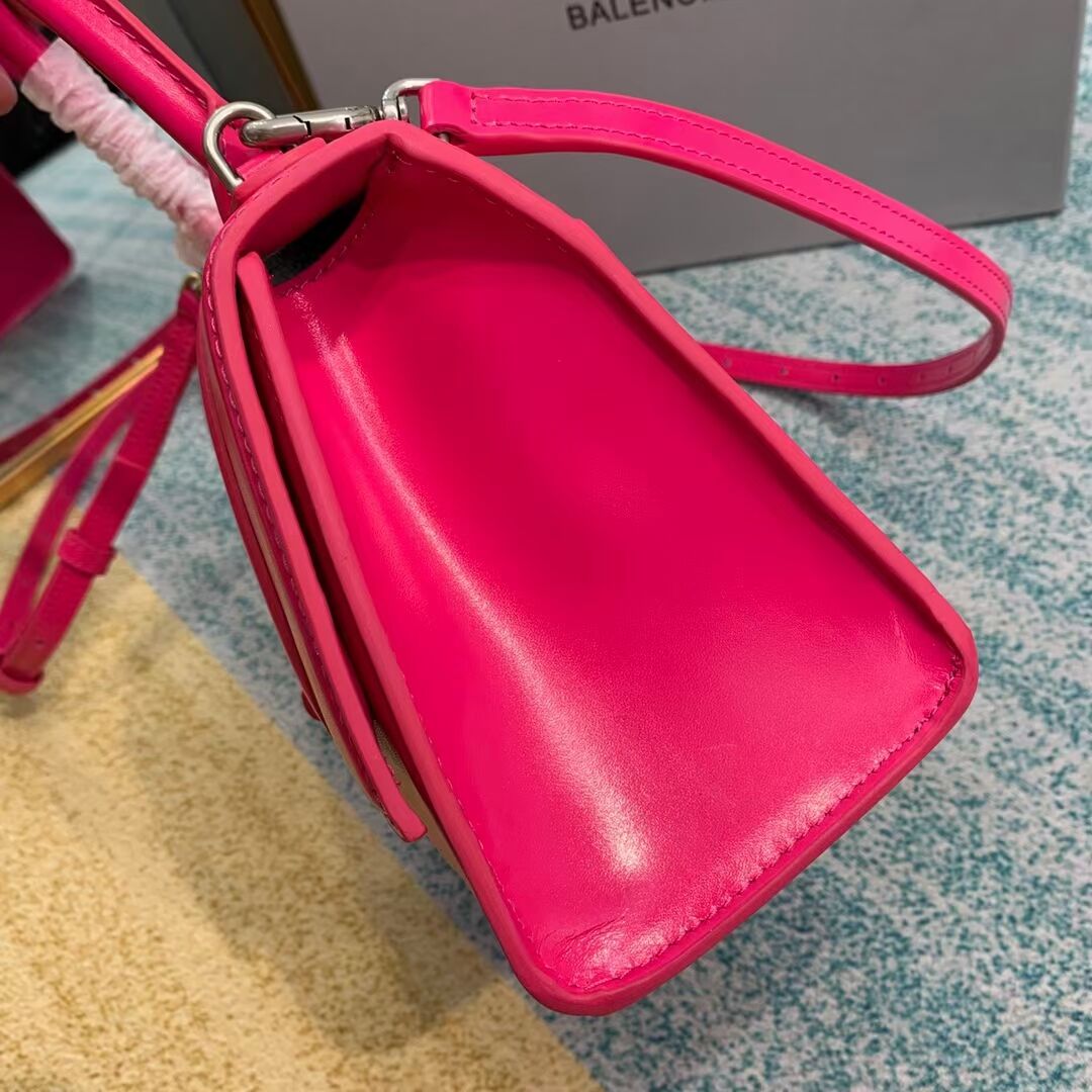 Balenciaga HOURGLASS SMALL TOP HANDLE BAG B108895-1 neon pink