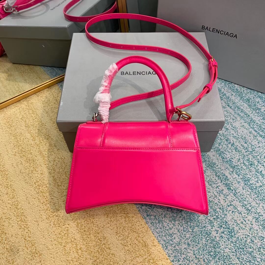 Balenciaga HOURGLASS SMALL TOP HANDLE BAG B108895-1 neon pink