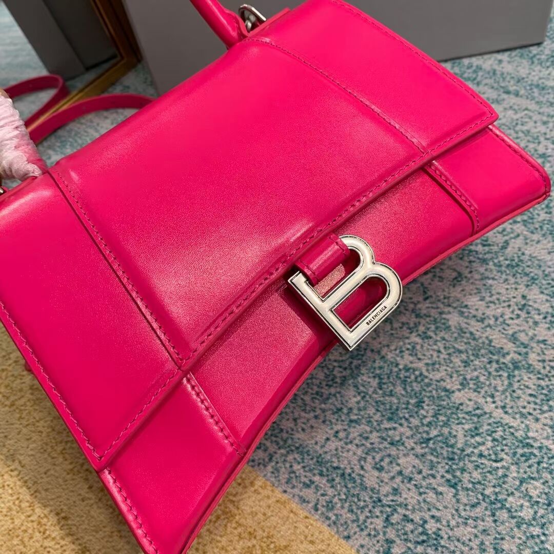 Balenciaga HOURGLASS SMALL TOP HANDLE BAG B108895-1 neon pink