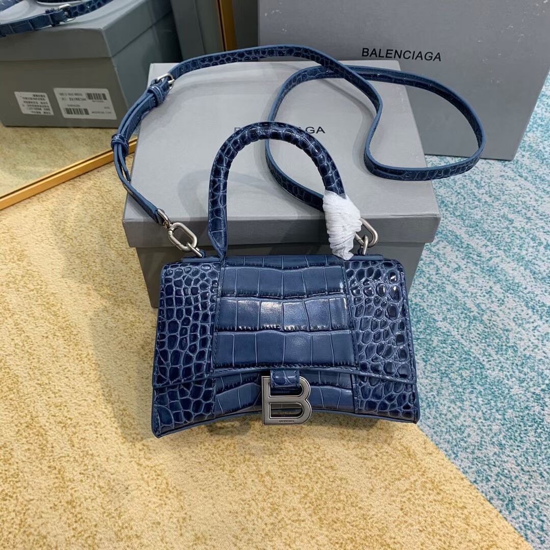 Balenciaga Hourglass XS Top Handle Bag 28331S blue