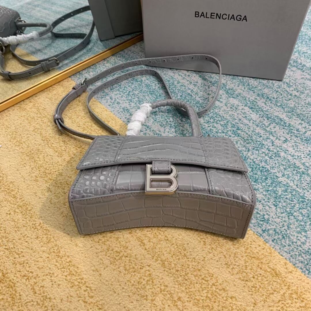 Balenciaga Hourglass XS Top Handle Bag 28331S grey