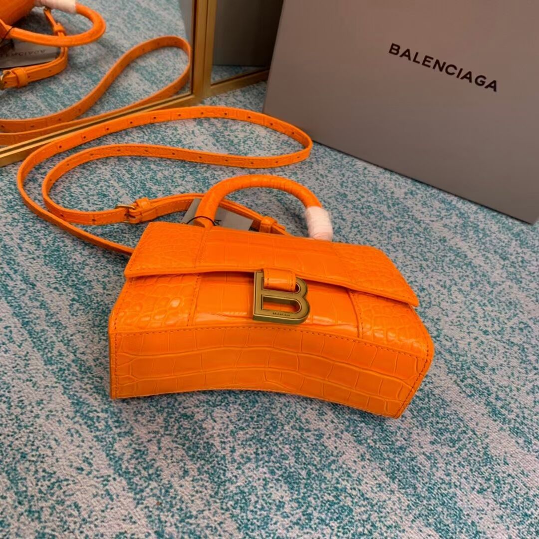 Balenciaga Hourglass XS Top Handle Bag 28331S orang