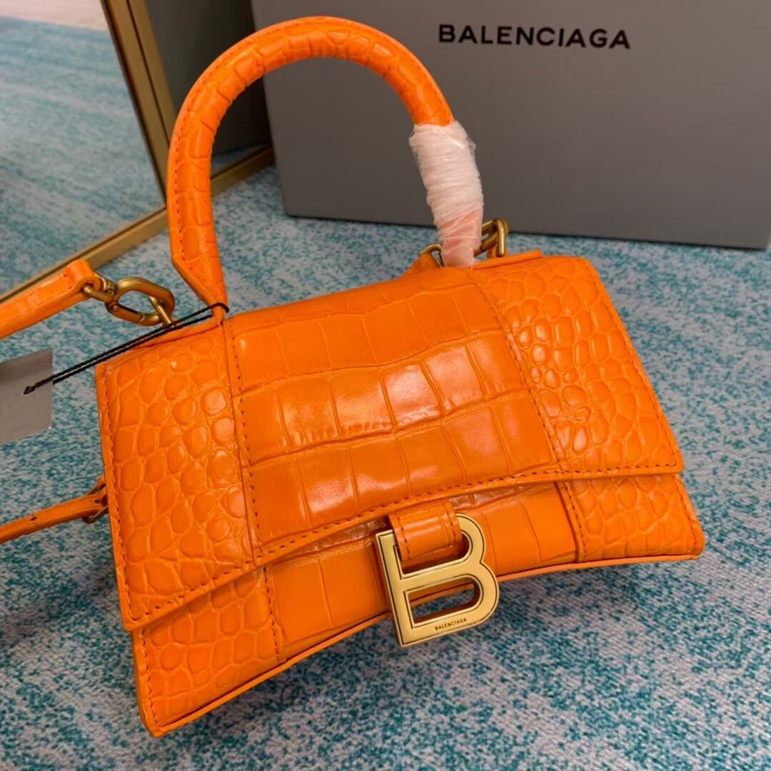 Balenciaga Hourglass XS Top Handle Bag 28331S orang