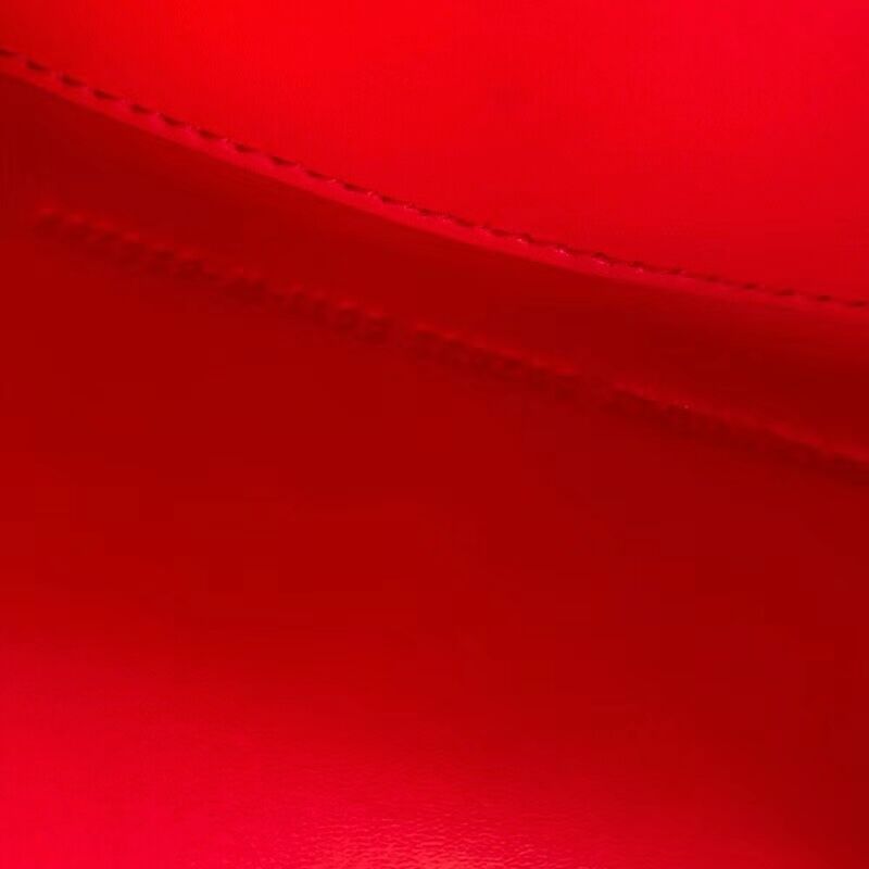 Balenciaga Hourglass XS Top Handle Bag shiny box calfskin 28331 red