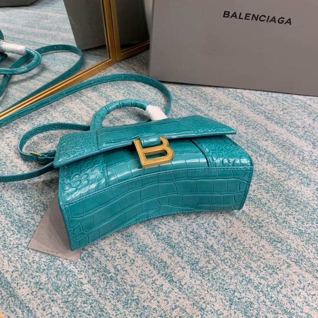 Balenciaga Hourglass XS Top Handle Bag 28331S light blue