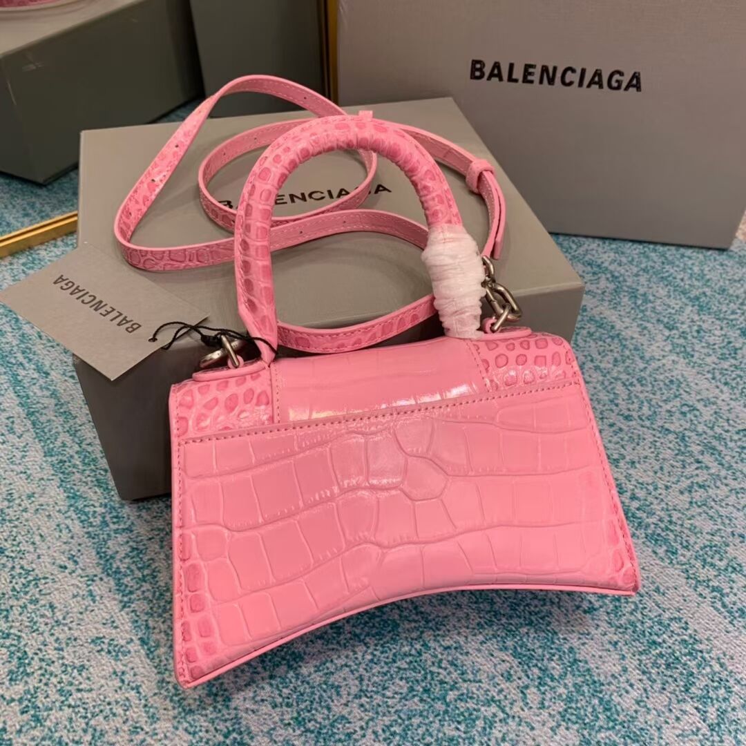 Balenciaga Hourglass XS Top Handle Bag 28331S LIGHT ROSE