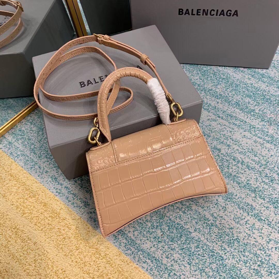 Balenciaga Hourglass XS Top Handle Bag 28331S apricot