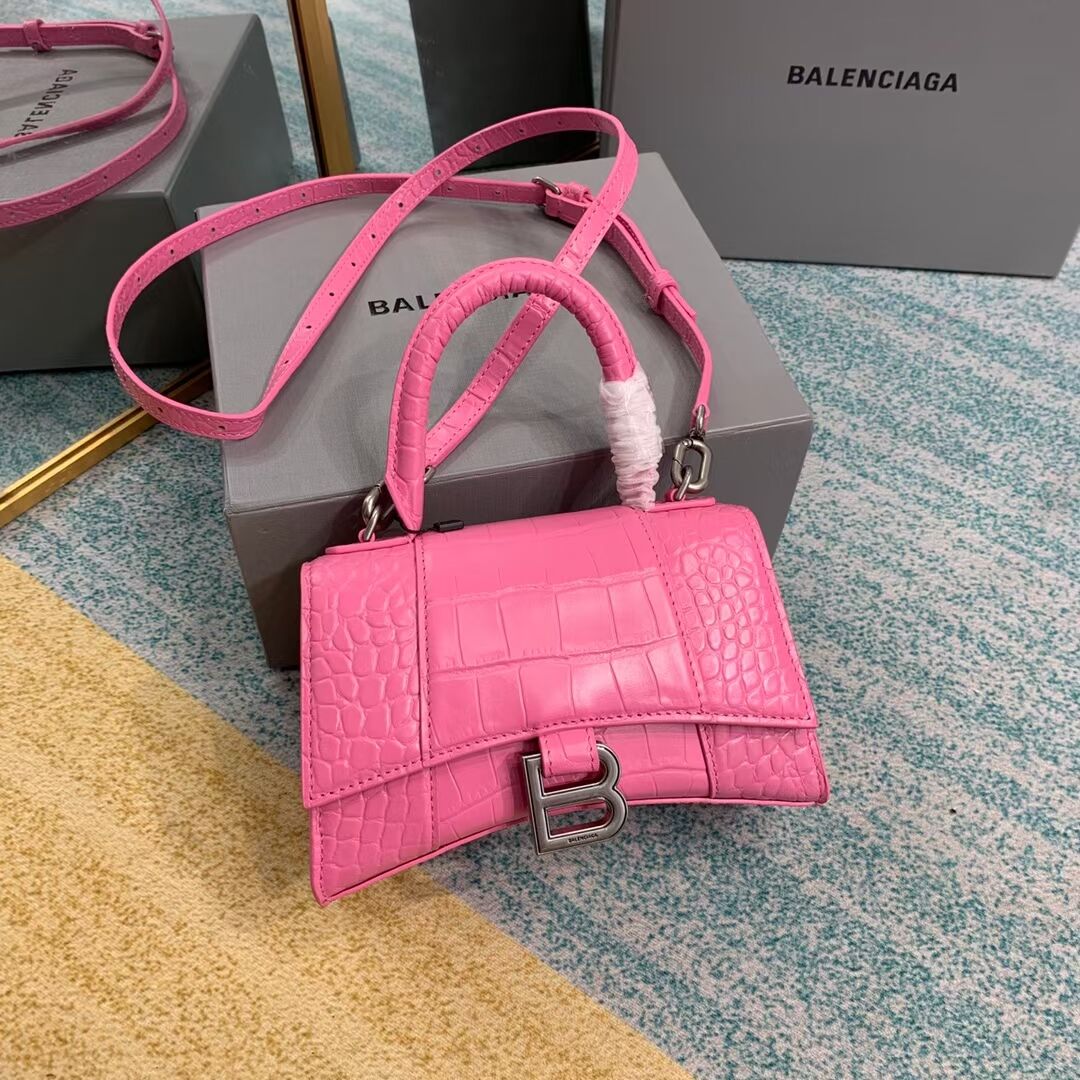 Balenciaga Hourglass XS Top Handle Bag 28331S pink