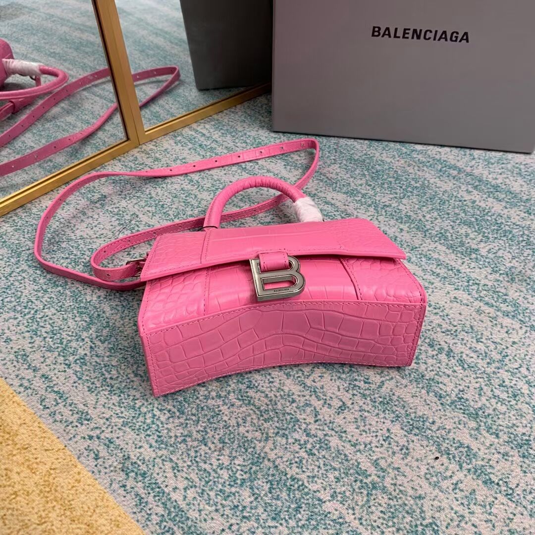 Balenciaga Hourglass XS Top Handle Bag 28331S pink