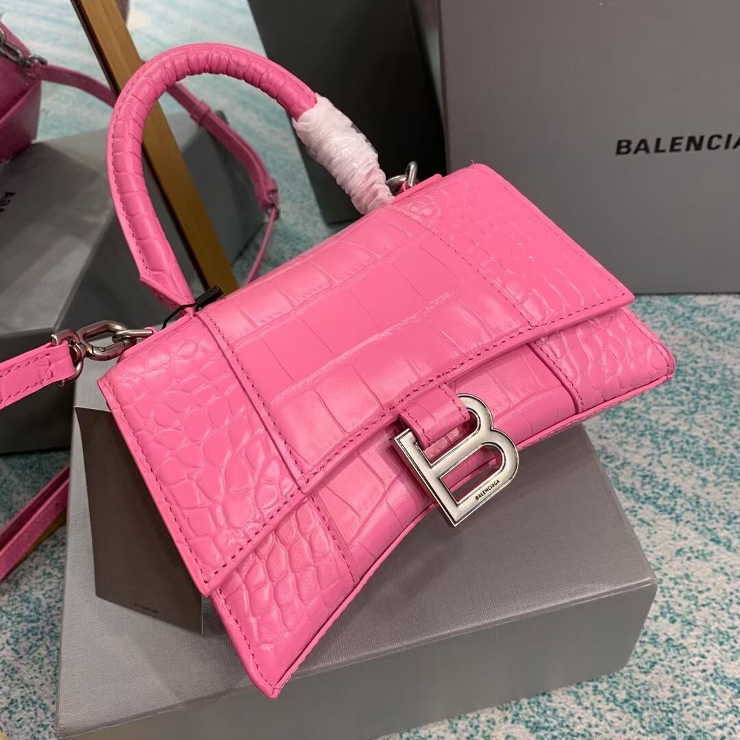 Balenciaga Hourglass XS Top Handle Bag 28331S pink