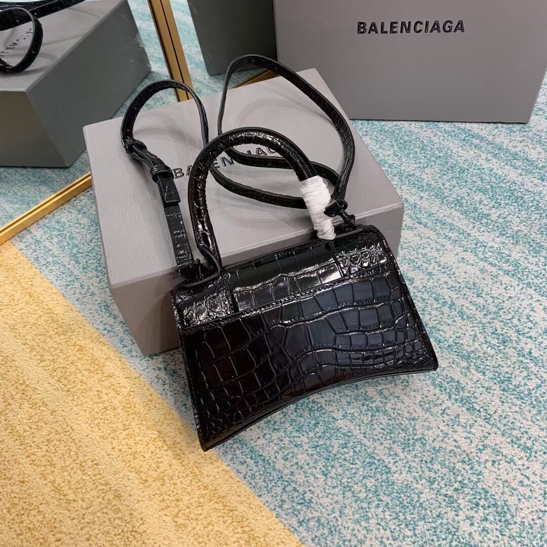 Balenciaga Hourglass XS Top Handle Bag 28331SF black