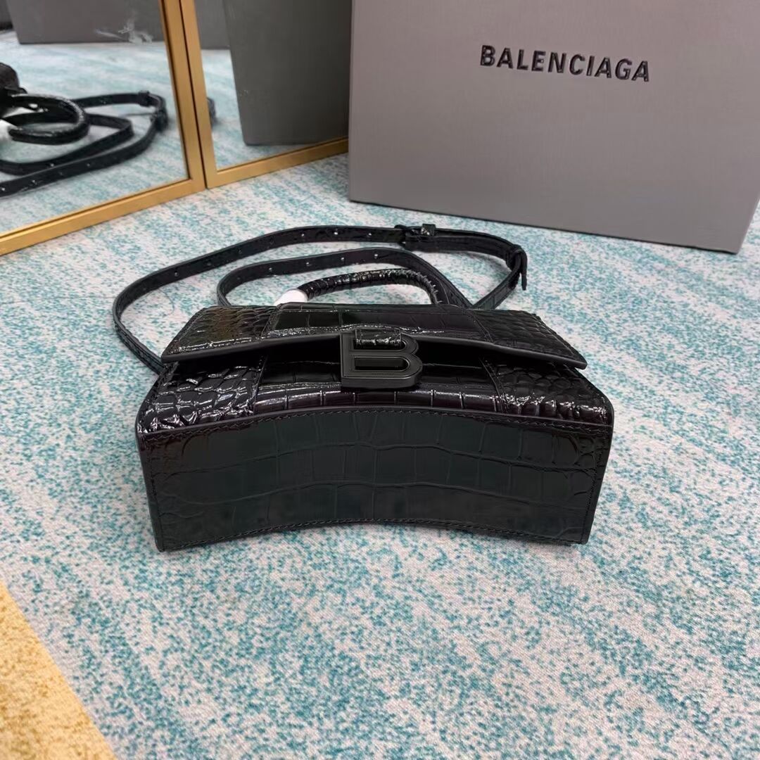 Balenciaga Hourglass XS Top Handle Bag 28331SF black