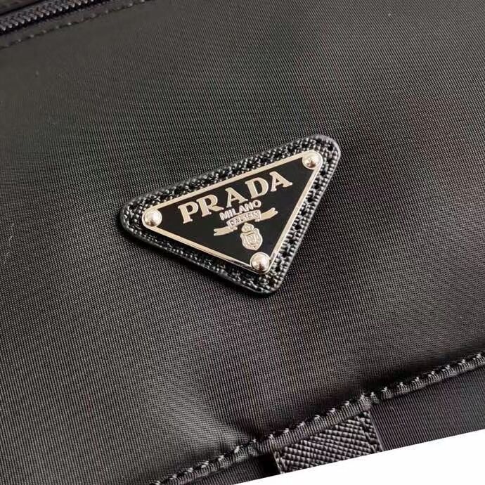 Prada Re-Nylon and Saffiano leather shoulder bag BD8993 black