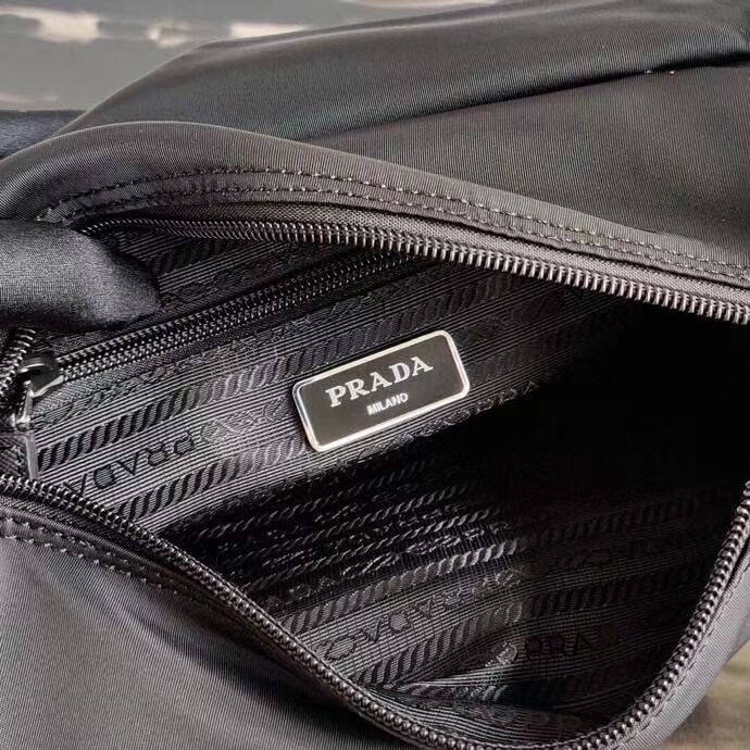 Prada Re-Nylon and Saffiano leather shoulder bag BD8993 black