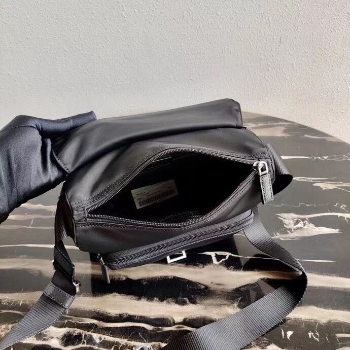 Prada Re-Nylon and Saffiano leather shoulder bag BD8993 black