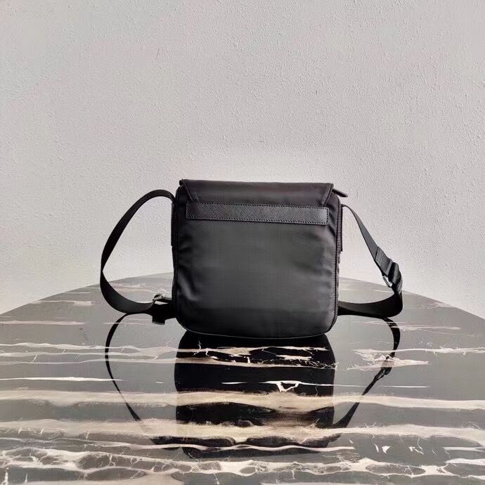 Prada Re-Nylon and Saffiano leather shoulder bag BD8994 black